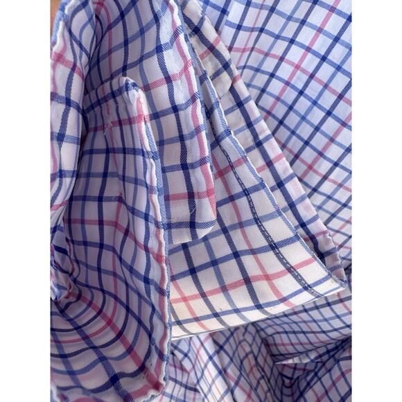 Lauren RL Shirt Men’s 18 38/39 Tall Blue Checked Logo Preppy Academic - Picture 12 of 12